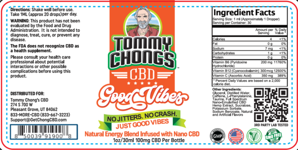 Tommy Chong’s Good Vibes/Nice Dreams AM/PM Tincture Combo (552 Reviews)4.49 / 5.00 - Image 2