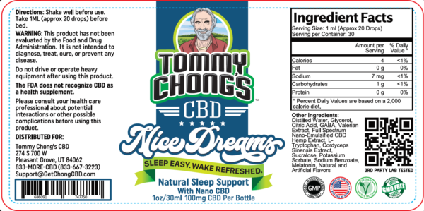 Tommy Chong's Nice Dreams Sleep Tincture 2-Pack - Image 2